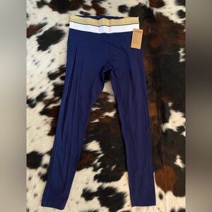PINK Victoria's Secret Navy and Gold Leggings